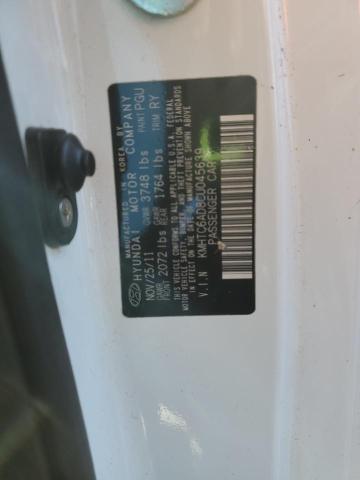 KMHTC6AD8CU045639 - 2012 HYUNDAI VELOSTER WHITE photo 12