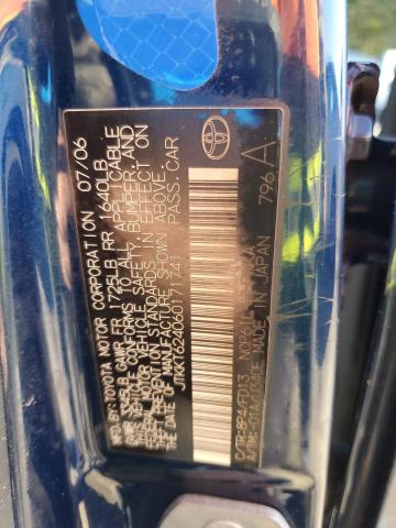 JTKKT624060171741 - 2006 TOYOTA SCION XA BLUE photo 12