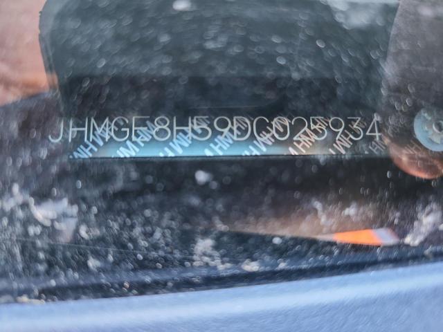 JHMGE8H59DC025934 - 2013 HONDA FIT SPORT TEAL photo 12