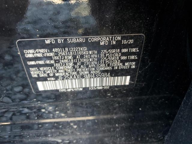 JF2SKAXC3MH435984 - 2021 SUBARU FORESTER TOURING Қара фото 13