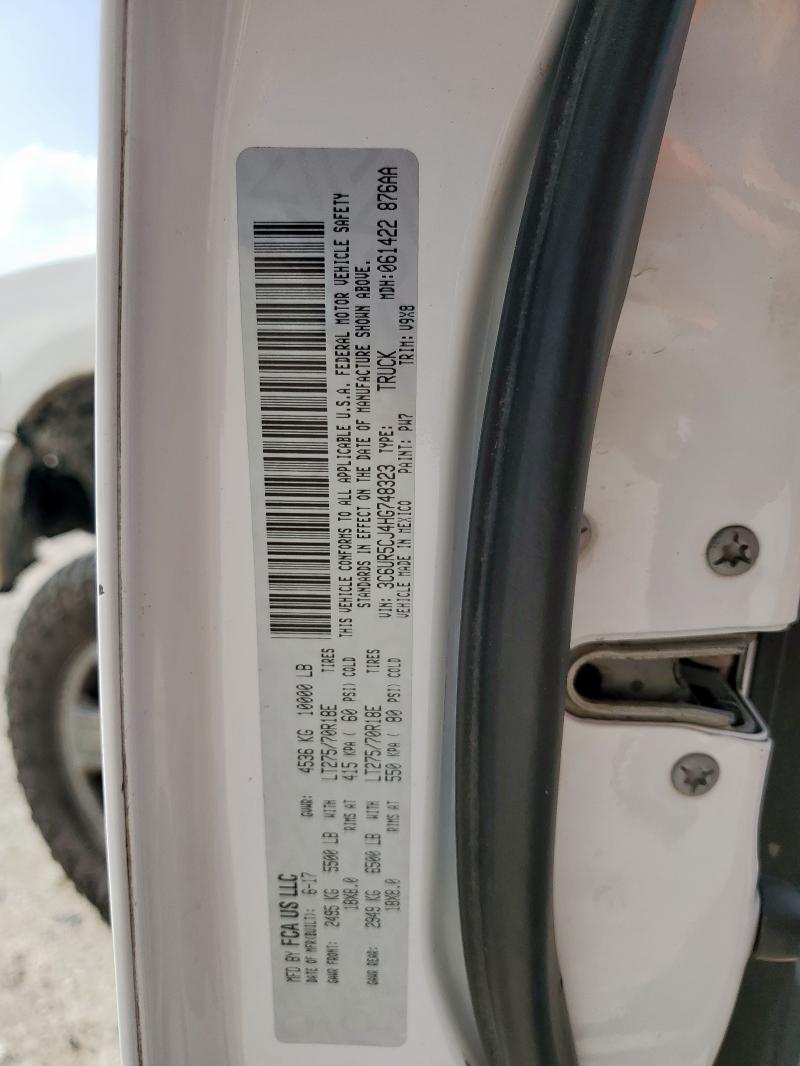 3C6UR5CJ4HG748323 - 2017 RAM 2500 ST თეთრი ფოტო 12