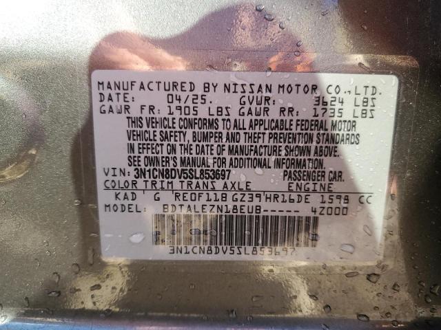 3N1CN8DV5SL853697 - 2025 NISSAN VERSA S Boz foto 12