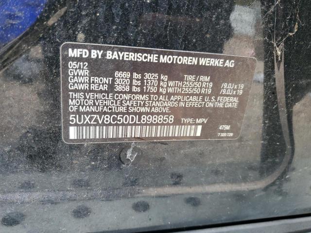 5UXZV8C50DL898858 - 2013 BMW X5 XDRIVE50I BLACK photo 14