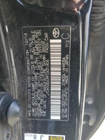 JTDKN3DU9F0431406 - 2015 TOYOTA PRIUS შავი ფოტო 12