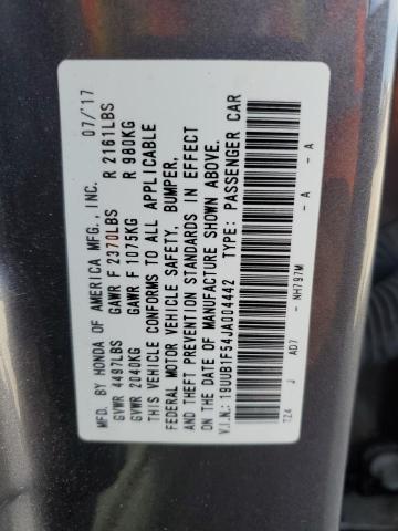 19UUB1F54JA004442 - 2018 ACURA TLX TECH CHARCOAL photo 13