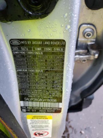 SALVP2BG8GH160896 - 2016 LAND ROVER RANGE ROVE SE SILVER photo 13