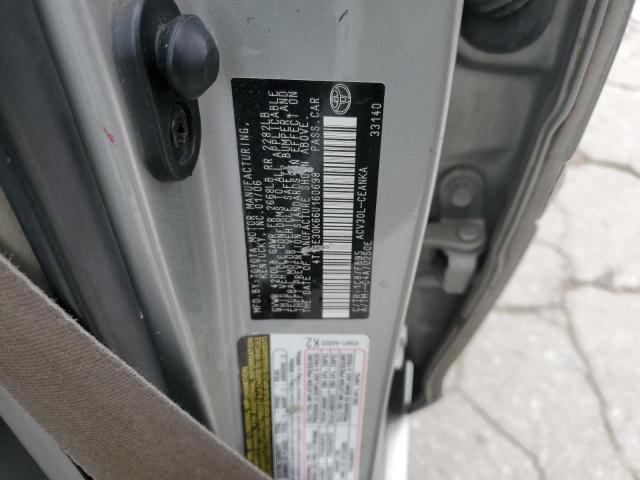 4T1BE30K66U160698 - 2006 TOYOTA CAMRY LE SILVER photo 12