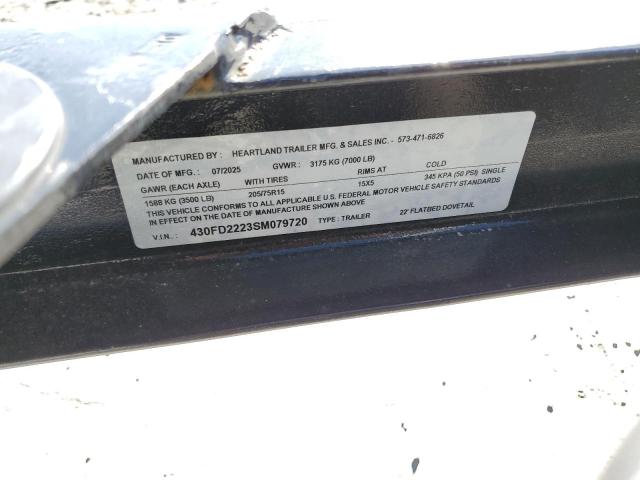 430FD2223SM079720 - 2025 HEARTLAND UNKNOWN შავი ფოტო 10