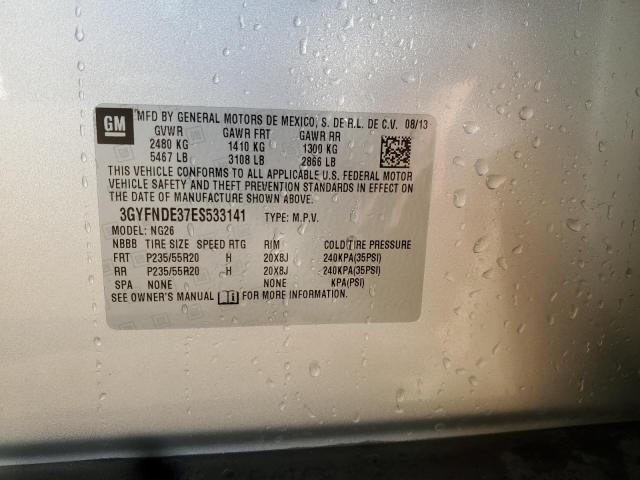 3GYFNDE37ES533141 - 2014 CADILLAC SRX PREMIUM COLLECTION SILVER photo 12