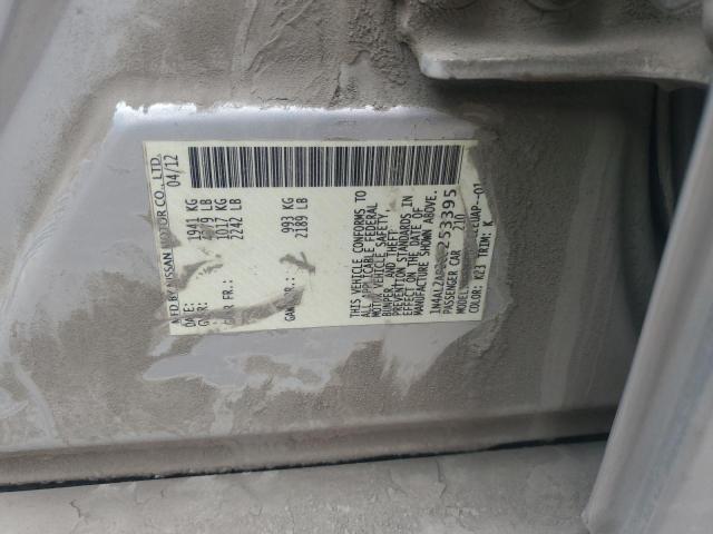 1N4AL2AP2CC253395 - 2012 NISSAN ALTIMA BASE SILVER photo 12