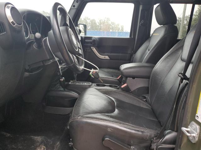 1C4BJWEG0FL696686 - 2015 JEEP WRANGLER U SAHARA GREEN photo 7