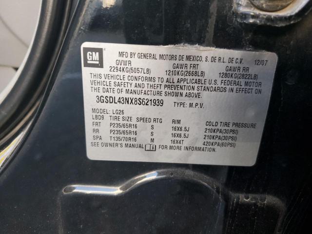 3GSDL43NX8S621939 - 2008 SATURN VUE XE BLACK photo 13