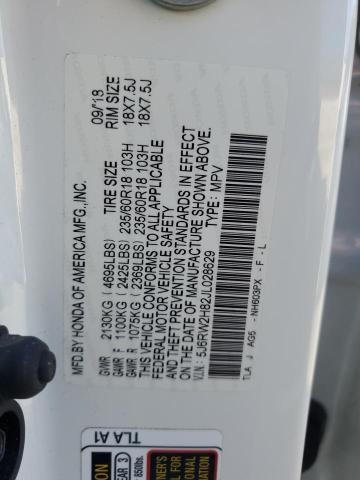 5J6RW2H82JL028629 - 2018 HONDA CR-V EXL WHITE photo 13