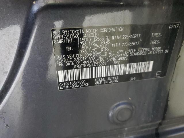 JTMBFREV6HJ715094 - 2017 TOYOTA RAV4 LE GRAY photo 13