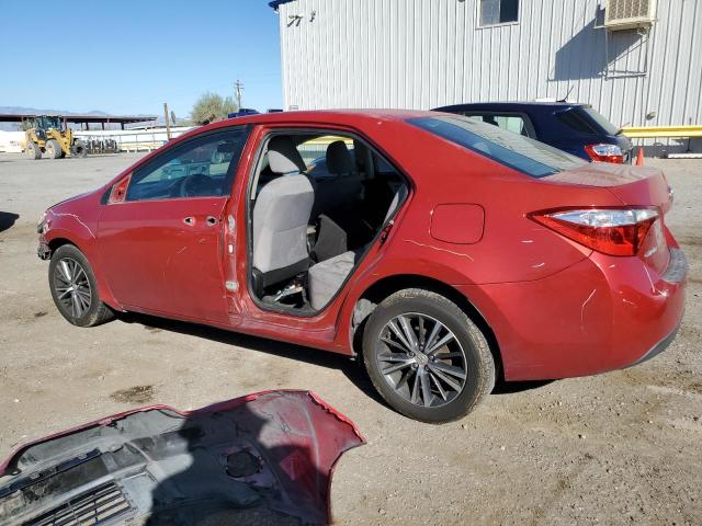 5YFBURHE7GP502408 - 2016 TOYOTA COROLLA L RED photo 2