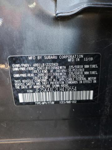 JF2SKAXC2LH479554 - 2020 SUBARU FORESTER TOURING GRAY photo 13