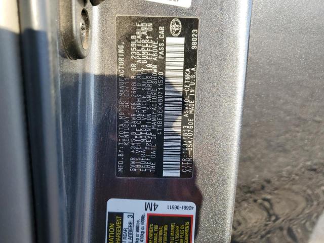 4T1BF3EK4BU711520 - 2011 TOYOTA CAMRY BASE Gri fotoğraf 13