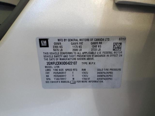 2GNFLCEK9D6422107 - 2013 CHEVROLET EQUINOX LS SILVER photo 13