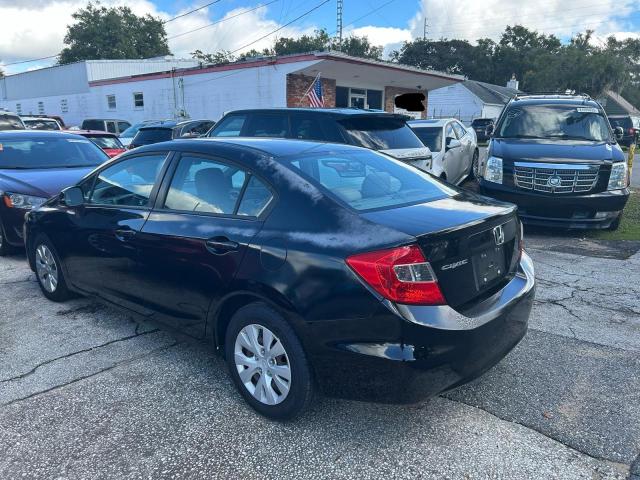 2HGFB2F52CH594370 - 2012 HONDA CIVIC LX BLACK photo 3