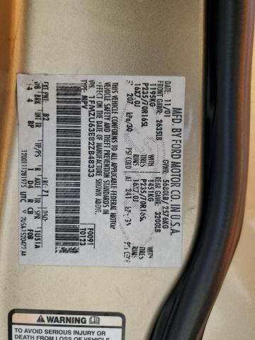 1FMZU63E82ZB48333 - 2002 FORD EXPLORER XLT 金色 照片 12