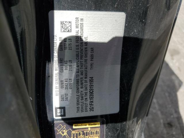 2G1FA1E39C9191954 - 2012 CHEVROLET CAMARO LS 黑色 照片 13