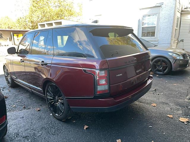 SALGS2FV1HA358505 - 2017 LAND ROVER RANGE ROVE HSE BURGUNDY photo 3