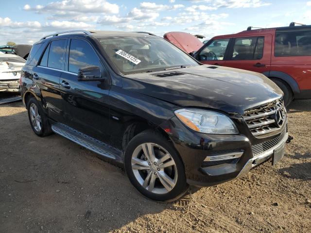 4JGDA5HB5CA021325 - 2012 MERCEDES-BENZ ML 350 4MATIC BLACK photo 4