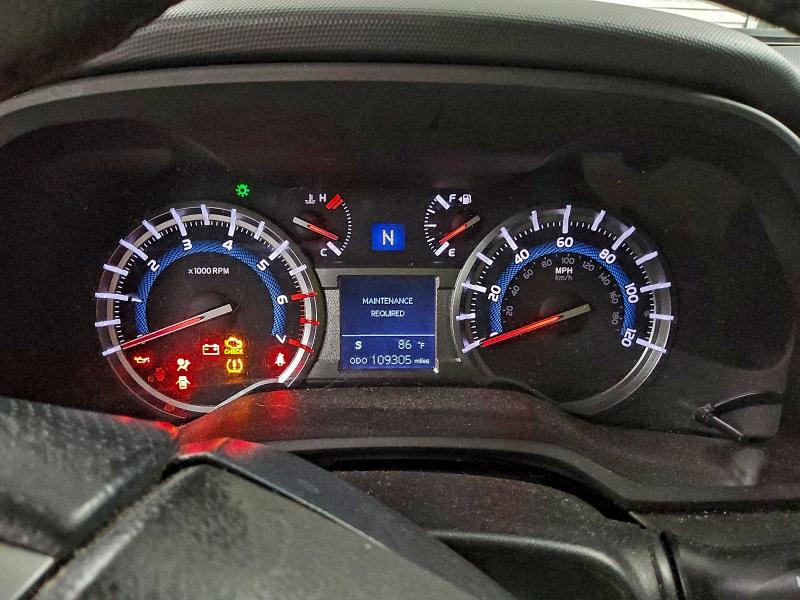 JTEBU5JR8J5493823 - 2018 TOYOTA 4RUNNER SR5/SR5 PREMIUM Czarny zdjęcie 9