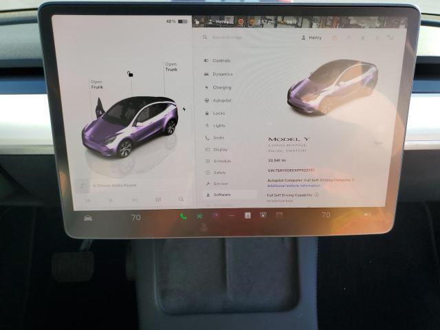 7SAYGDEEXPF622551 - 2023 TESLA MODEL Y WHITE photo 9