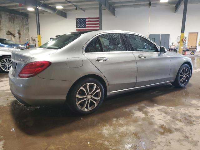55SWF4KB5FU041912 - 2015 MERCEDES-BENZ C 300 4MATIC GRAY photo 3