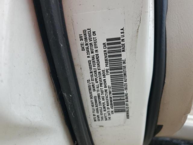 4S3BH665617661127 - 2001 SUBARU LEGACY OUTBACK Երկգույն լուսանկար 12