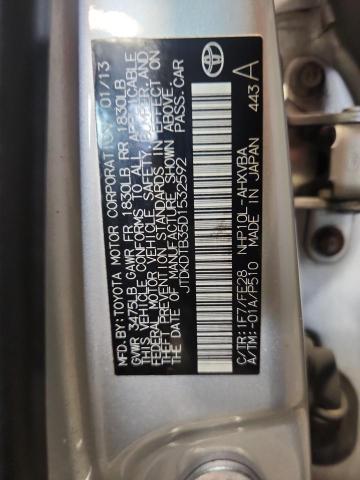 JTDKDTB35D1532592 - 2013 TOYOTA PRIUS C 银色 照片 13