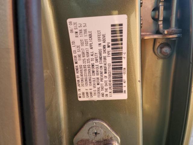 JHLRE487X8C077103 - 2008 HONDA CR-V EXL GREEN photo 13