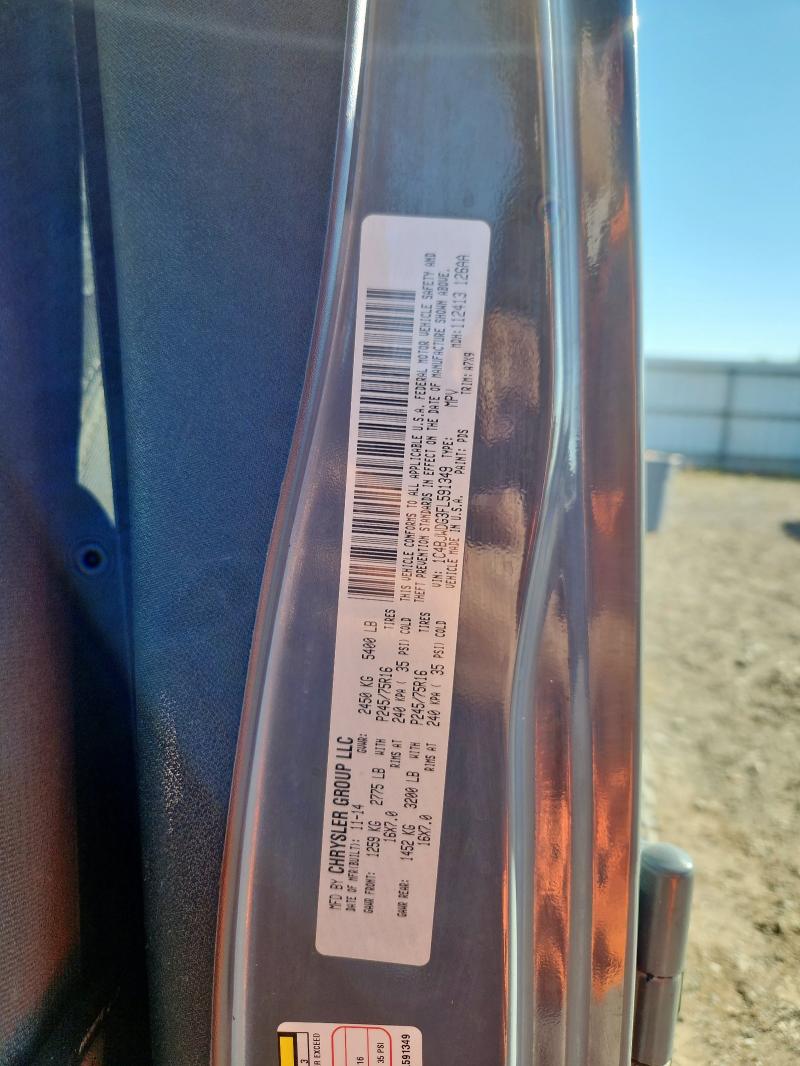 1C4BJWDG3FL591349 - 2015 JEEP WRANGLER U SPORT GRAY photo 12