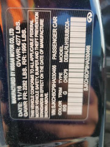 SJKCH5CP9HA030466 - 2017 INFINITI QX30 BASE Սև լուսանկար 14