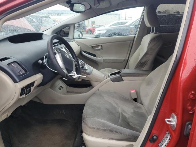 JTDKN3DU9C5458734 - 2012 TOYOTA PRIUS RED photo 7