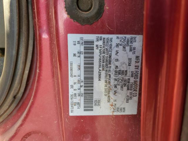 1FMPU165X6LA25664 - 2006 FORD EXPEDITION XLT წითელი ფოტო 13