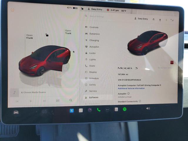 5YJ3E1EA2PF454624 - 2023 TESLA MODEL 3 MAROON photo 9