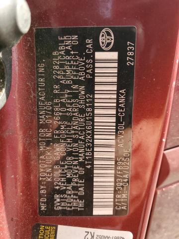 4T1BE32KX6U158112 - 2006 TOYOTA CAMRY LE წითელი ფოტო 13