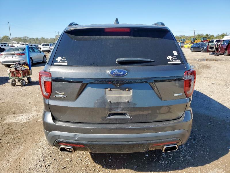 1FM5K8GT7GGA75628 - 2016 FORD EXPLORER SPORT CHARCOAL photo 6