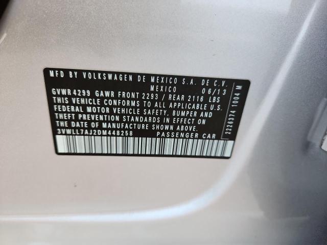 3VWLL7AJ2DM448258 - 2013 VOLKSWAGEN JETTA TDI 银色 照片 12