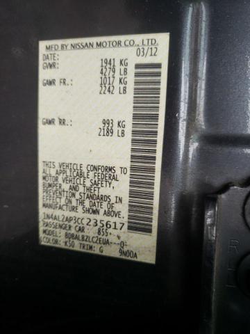 1N4AL2AP3CC235617 - 2012 NISSAN ALTIMA BASE Boz foto 12