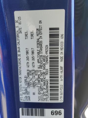 3TMLB5JN6SM094643 - 2025 TOYOTA TACOMA DOUBLE CAB ლურჯი ფოტო 13