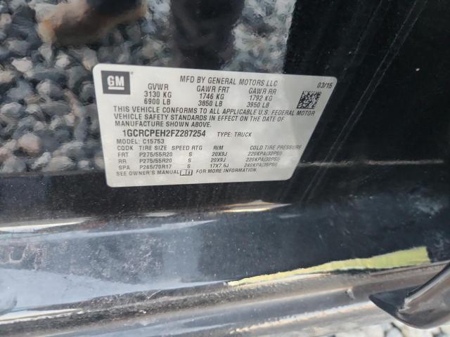 1GCRCPEH2FZ287254 - 2015 CHEVROLET SILVERADO C1500 黑色 照片 12