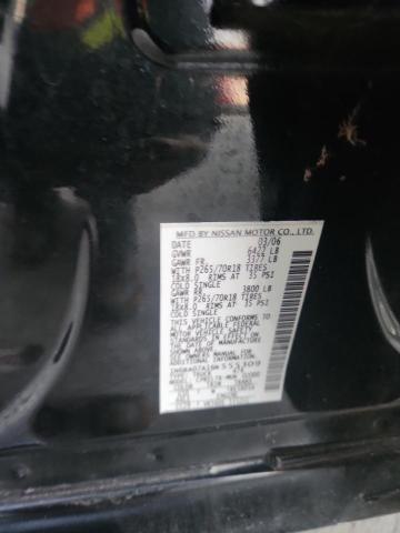 1N6BA07A16N555309 - 2006 NISSAN TITAN XE 黑色 照片 12