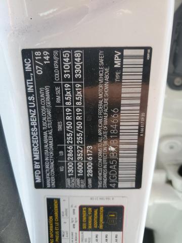 4JGDA5JBXJB184666 - 2018 MERCEDES-BENZ GLE 350 Ağ foto 13