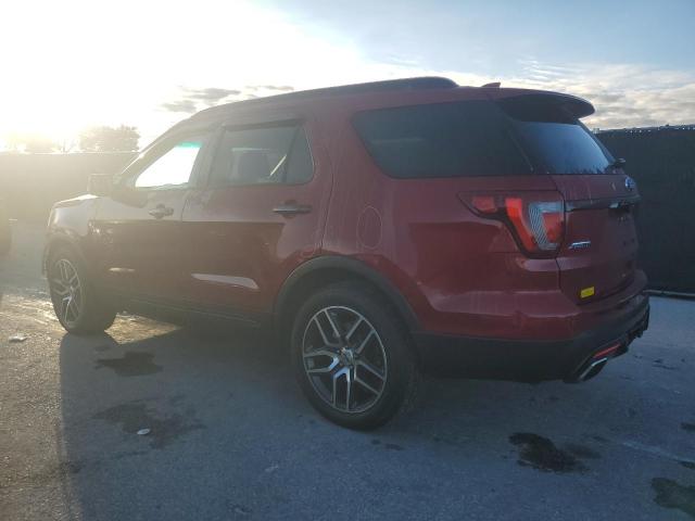 1FM5K8GT7HGA26141 - 2017 FORD EXPLORER SPORT Kırmızı fotoğraf 2
