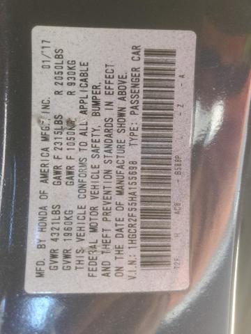 1HGCR2F55HA155698 - 2017 HONDA ACCORD SPORT Mavi fotoğraf 12