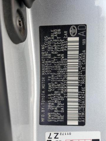 2T1KR32E36C580609 - 2006 TOYOTA COROLLA MA XR SILVER photo 12