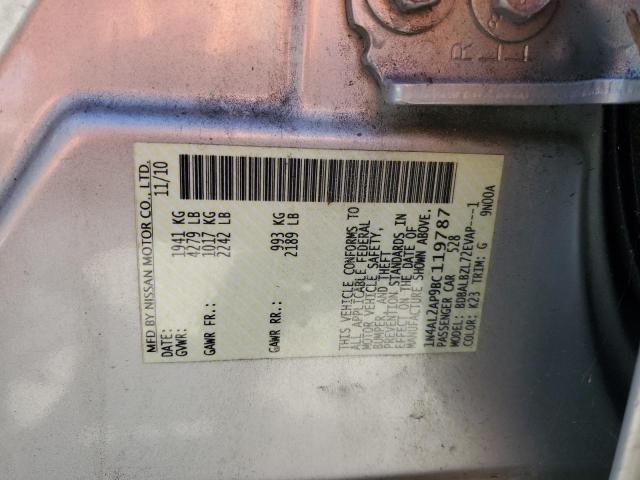 1N4AL2AP9BC119787 - 2011 NISSAN ALTIMA BASE ვერცხლისფერი ფოტო 13